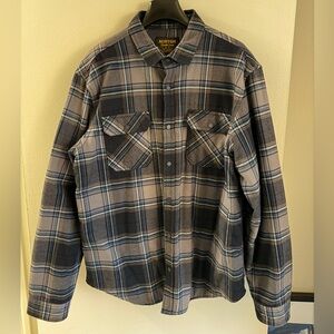 Burton Insulted Flannel - Blue Plaid Shirt - Size Large